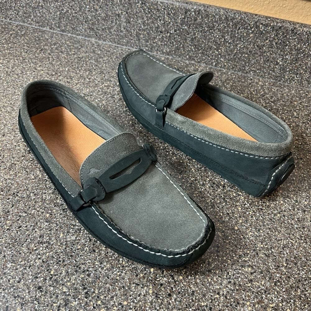 Tommy Bahama Blue/Gary Leather Slip on Comfort Casual Shoe Penny Loafer Mens 10M